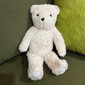 Pottery Barn Kids Peanut Bear Plush Stuffed Animal Cream Sherpa Size19"